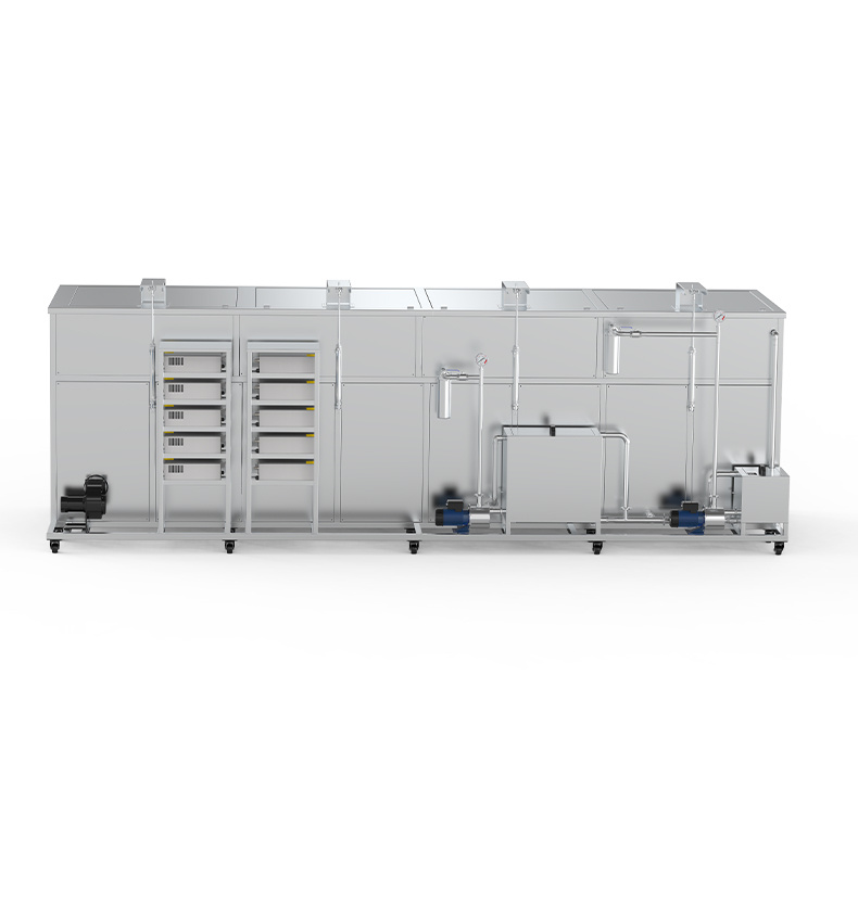 冠博仕 GF4-30108PLH 四槽工業(yè)超聲波清洗機｜108L 60振頭去油除銹帶過濾漂洗噴淋烘干一體機