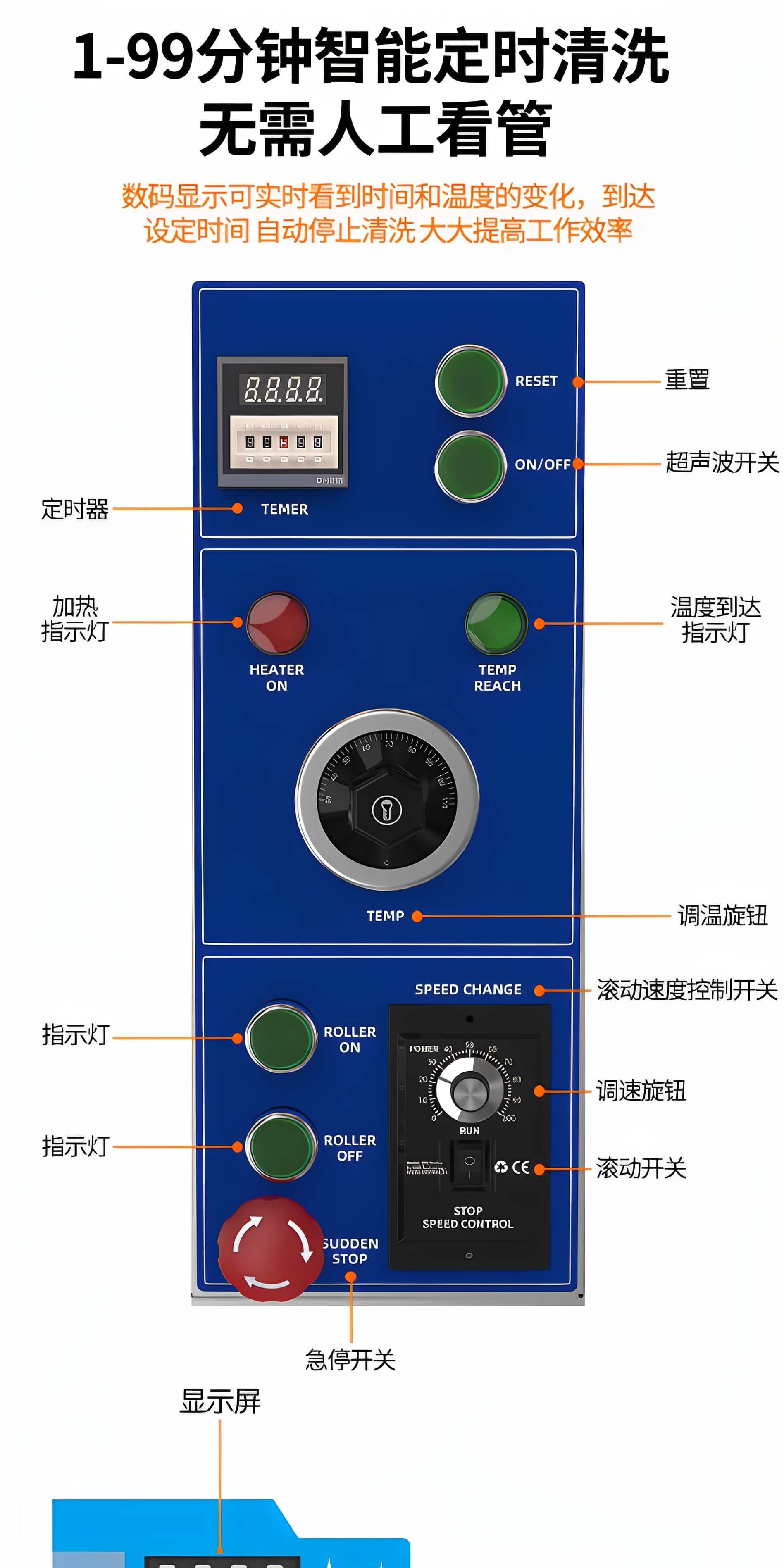 冠博仕GM108540T滾筒式超聲波清洗機(jī) | 540L/5400W | 工業(yè)除油除銹五金小工件螺絲螺母清洗機(jī)